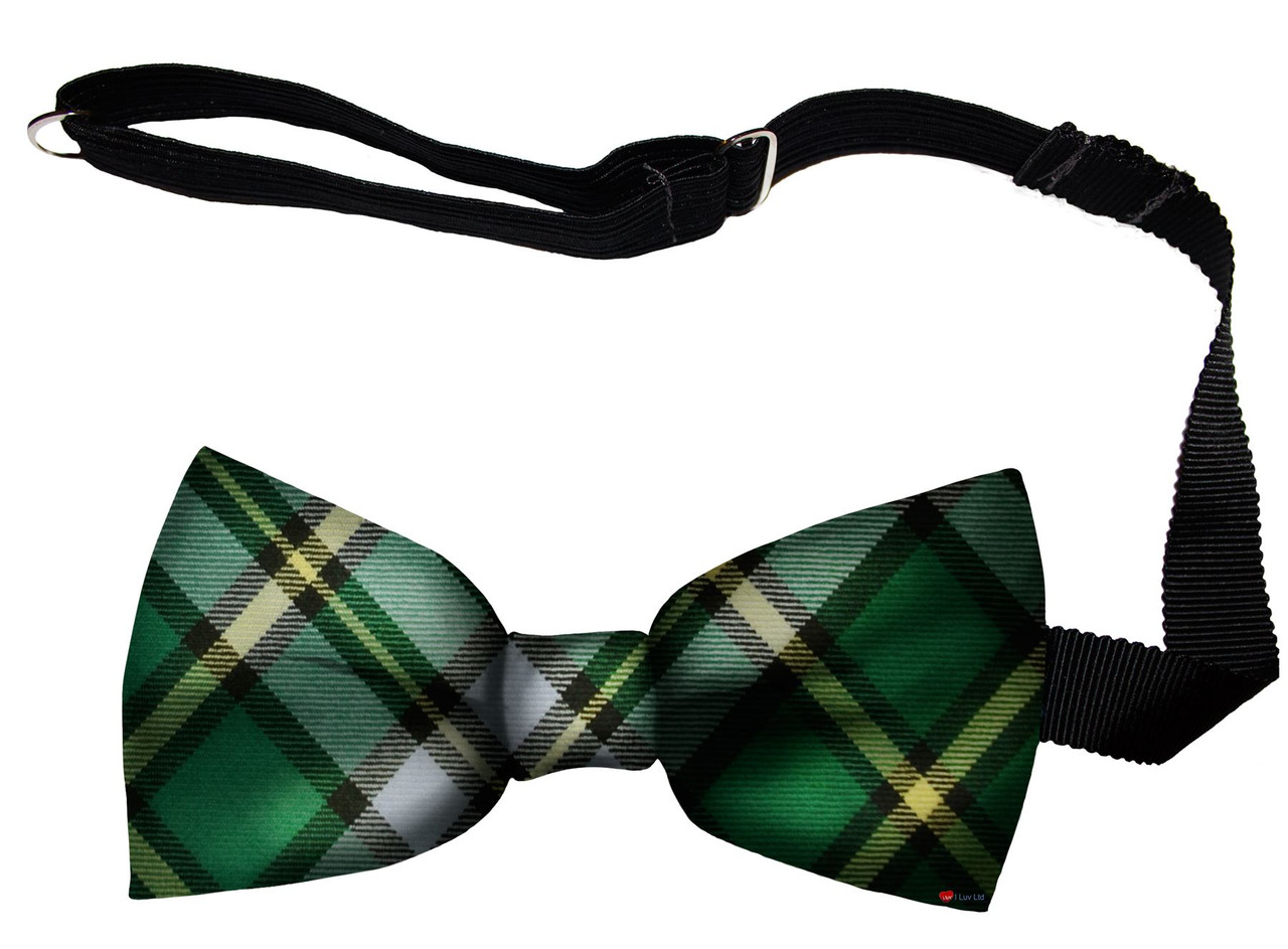Cape Breton Canadian Tartan Men's Bow Tie Pure Wool Elastic Fastening