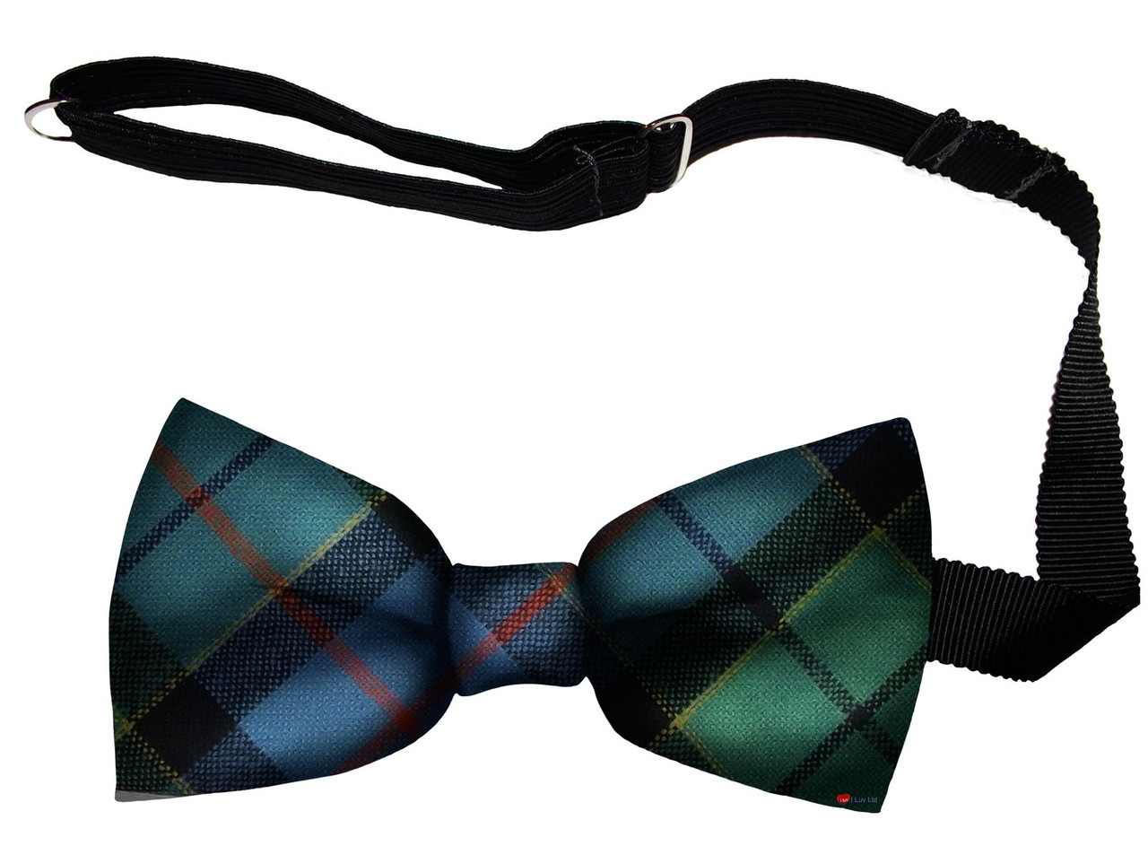 Forsyth Ancient Tartan Men's Bow Tie Pure Wool Elastic Fastening
