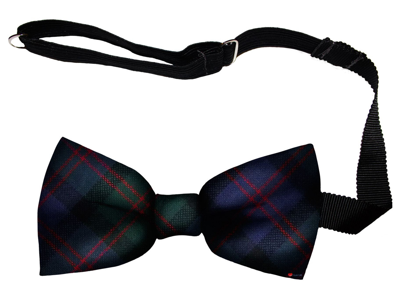 Blair Modern Tartan Men's Bow Tie Pure Wool Elastic Fastening