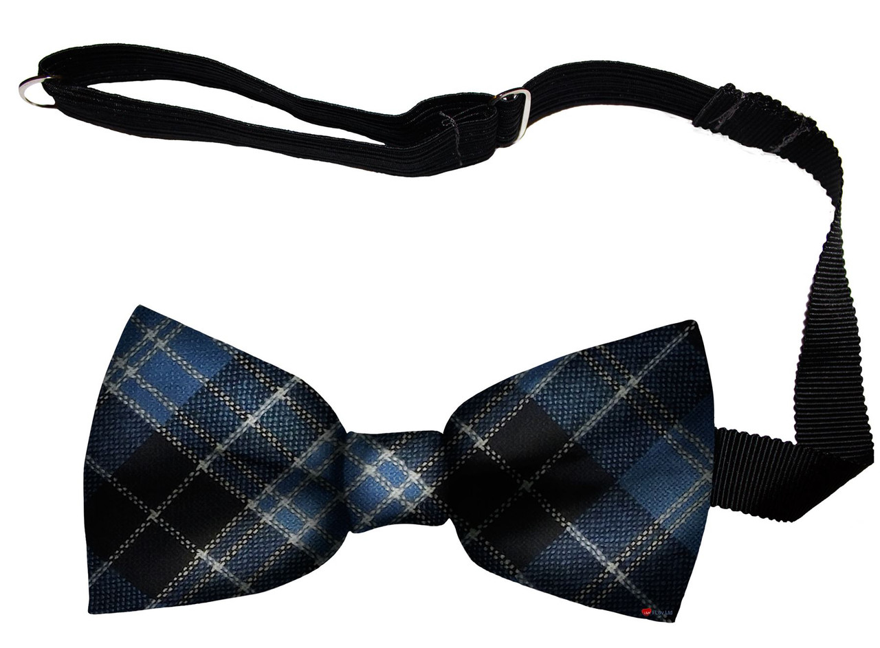 Clark Ancient Tartan Men's Bow Tie Pure Wool Elastic Fastening