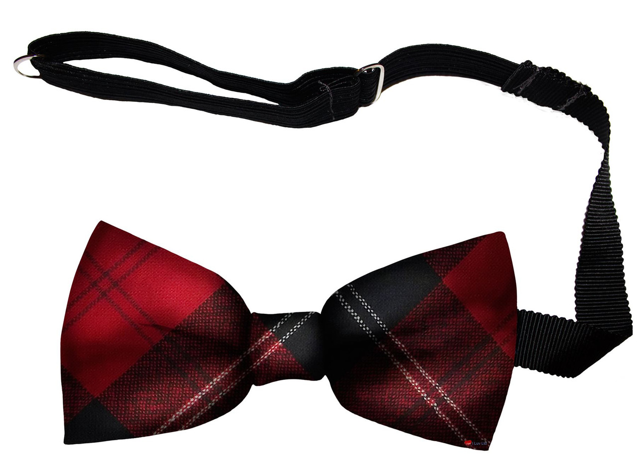 Ramsay Modern Tartan Men's Bow Tie Pure Wool Elastic Fastening