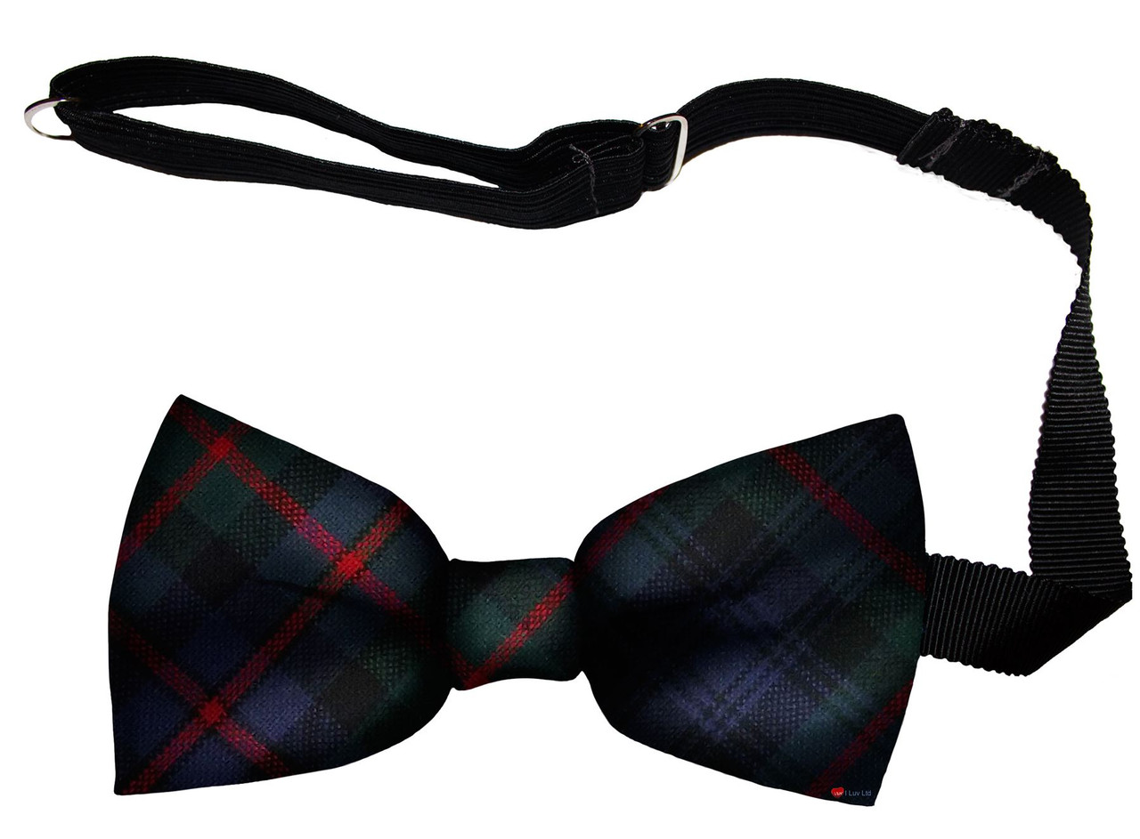 Murray of Atholl Modern Tartan Men's Bow Tie Pure Wool Elastic Fastening