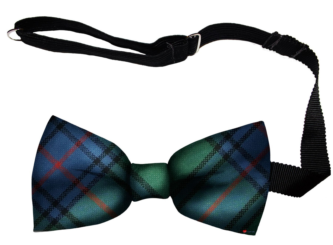 Shaw Ancient Tartan Men's Bow Tie Pure Wool Elastic Fastening