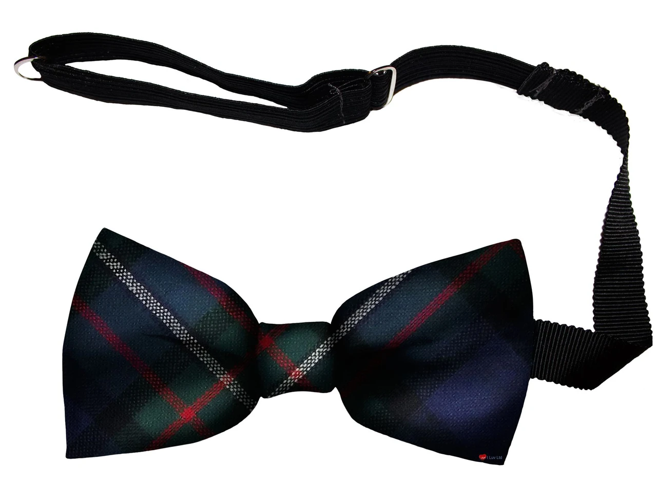 Ferguson Modern Tartan Men's Bow Tie Pure Wool Elastic Fastening