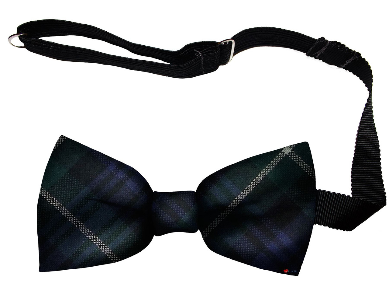Lamont Modern Tartan Men's Bow Tie Pure Wool Elastic Fastening