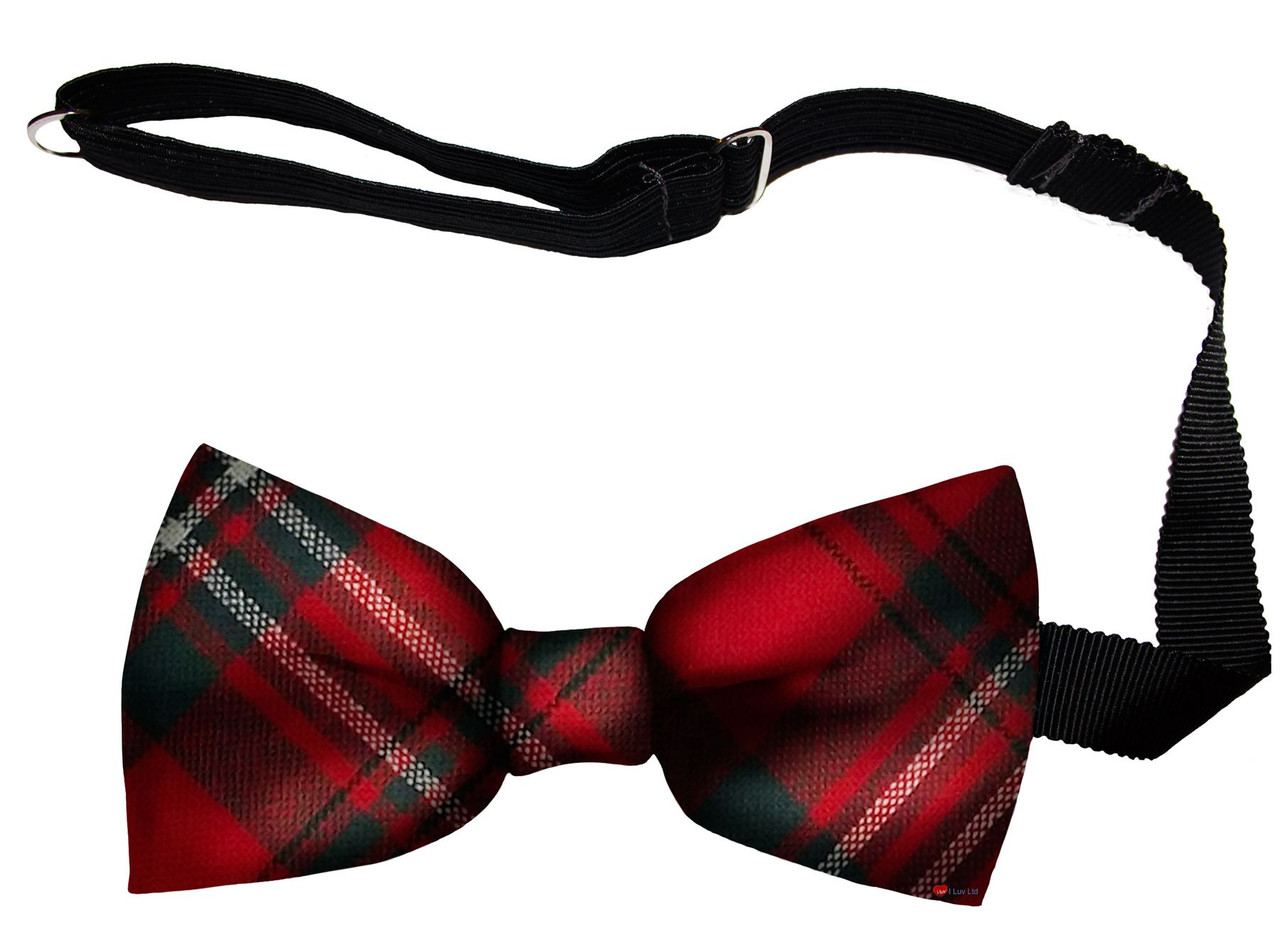 Scott Modern Tartan Men's Bow Tie Pure Wool Elastic Fastening