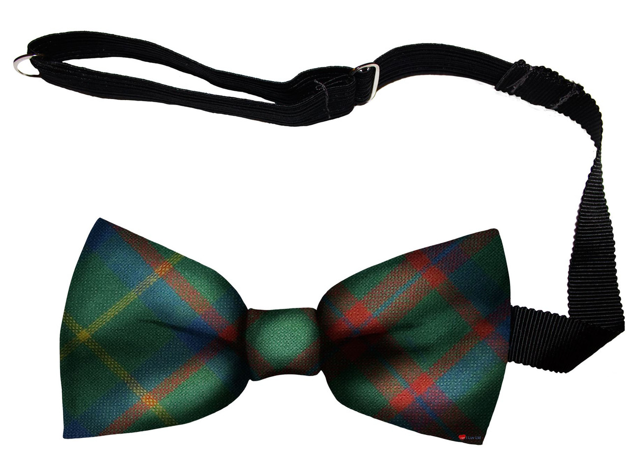 MacIntosh Hunting Ancient Tartan Men's Bow Tie Pure Wool Elastic Fastening