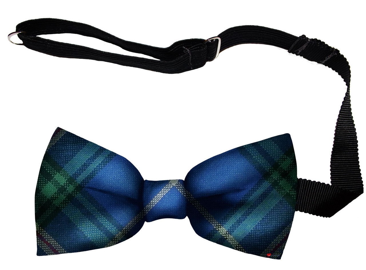 Nova Scotia Canadian Tartan Men's Bow Tie Pure Wool Elastic Fastening