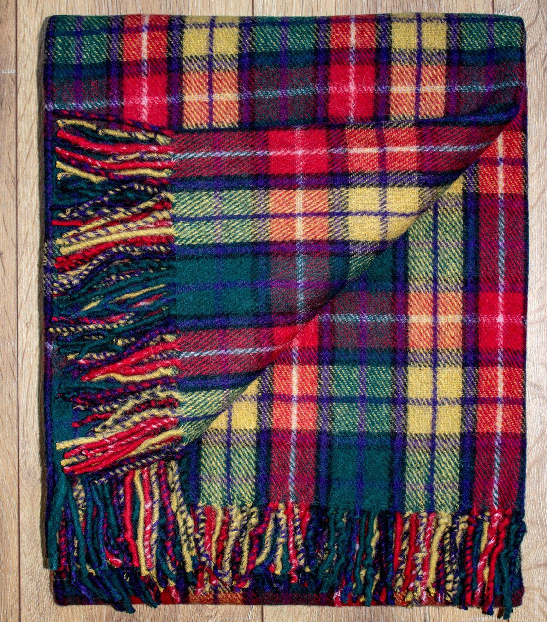 Scottish Tartan Wool Mix Blanket Throw Warm and Soft Travel Plaid Picnic Knee Wool Rug 182 cm x 152 cm