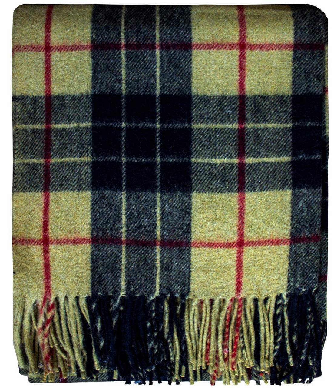 Scottish Tartan Wool Mix Blanket Throw Warm and Soft MacLeod of Lewis Modern Travel Plaid Picnic Knee Wool Rug 182 cm x 152 cm