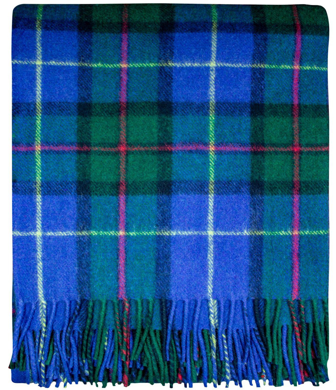 Scottish Tartan Wool Mix Blanket Throw Warm and Soft MacLeod of Harris Modern Travel Plaid Picnic Knee Wool Rug 182 cm x 152 cm