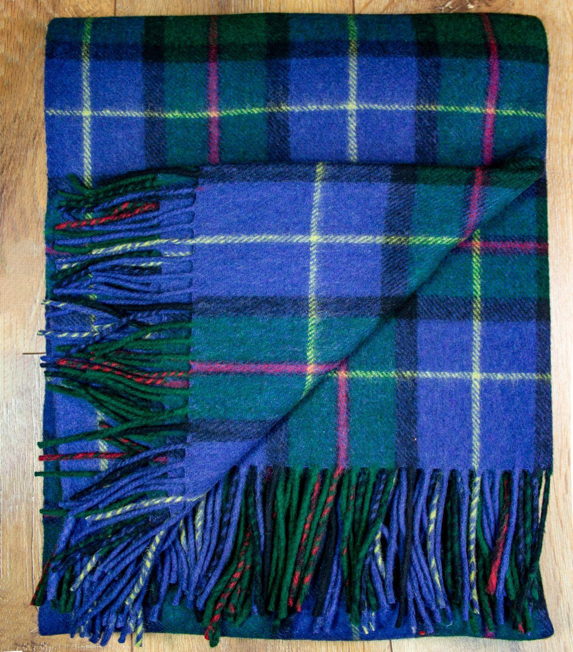 Scottish Tartan Wool Mix Blanket Throw Warm and Soft MacLeod of Harris Modern Travel Plaid Picnic Knee Wool Rug 182 cm x 152 cm