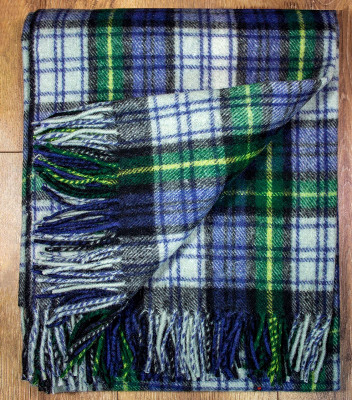 Scottish Tartan Wool Mix Blanket Throw Warm and Soft Gordon Dress Travel Plaid Picnic Knee Wool Rug 182 cm x 152 cm