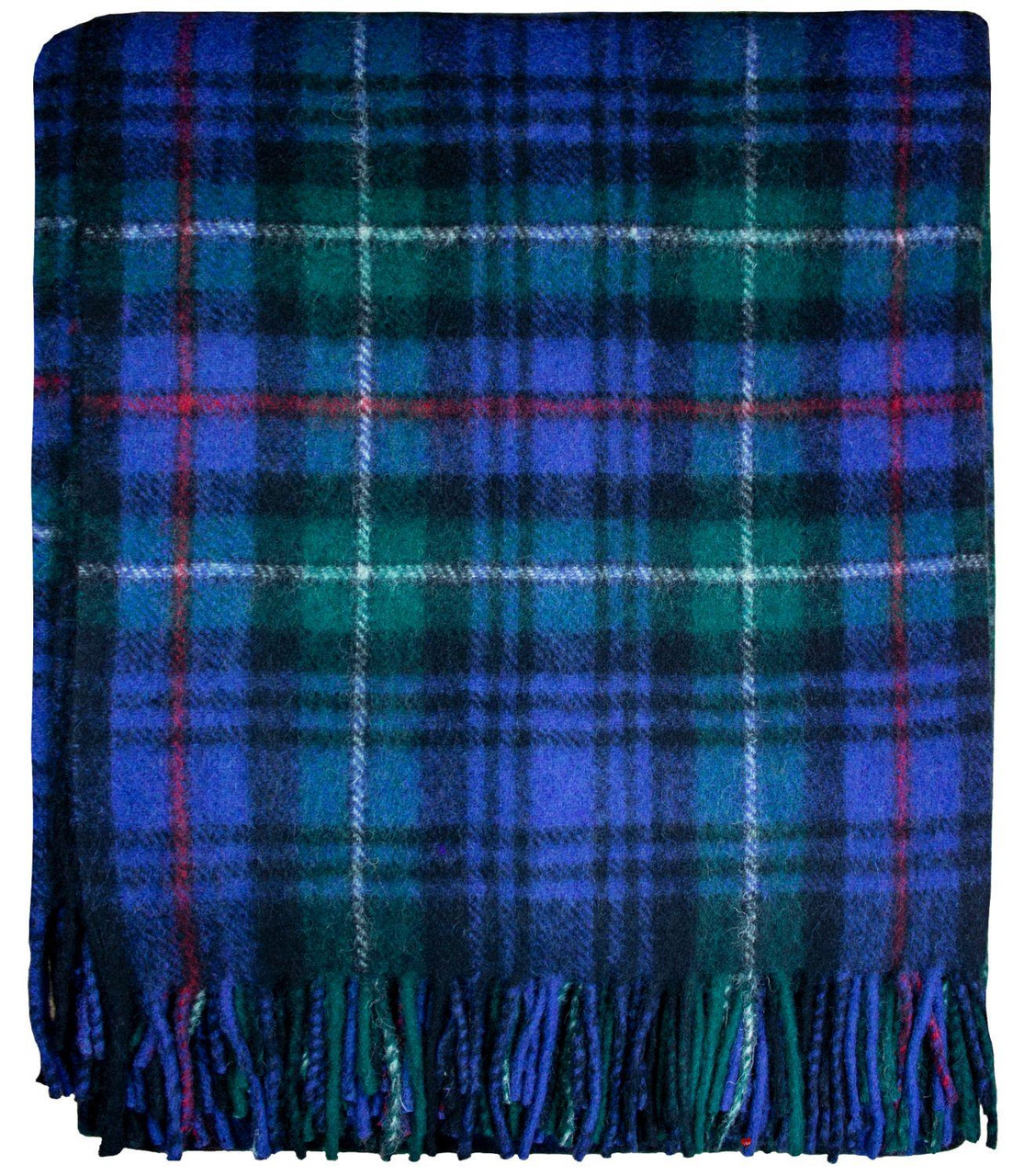 Scottish Tartan Wool Mix Blanket Throw Warm and Soft MacKenzie Modern Travel Plaid Picnic Knee Wool Rug 182 cm x 152 cm