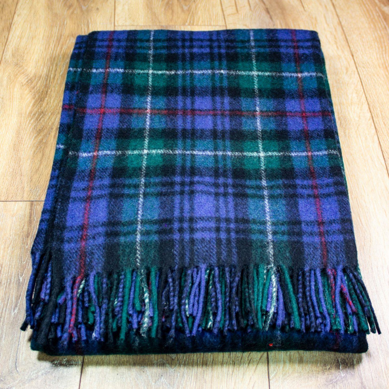 Scottish Tartan Wool Mix Blanket Throw Warm and Soft MacKenzie Modern Travel Plaid Picnic Knee Wool Rug 182 cm x 152 cm