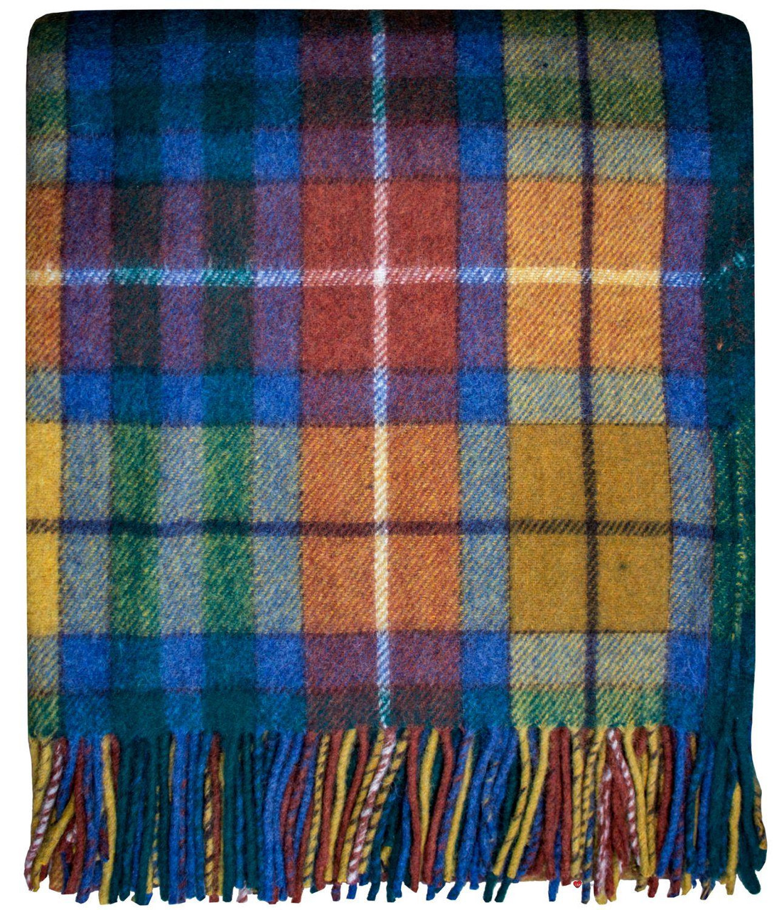 Scottish Tartan Wool Mix Blanket Throw Warm and Soft Buchanan Antique Travel Plaid Picnic Knee Wool Rug 182 cm x 152 cm