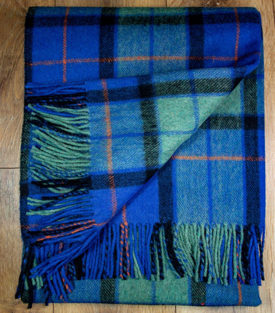 Scottish Tartan Wool Mix Blanket Throw Warm and Soft Flower Of Scotland Travel Plaid Picnic Knee Wool Rug 182 cm x 152 cm