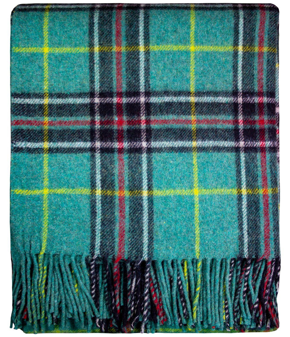Scottish Tartan Wool Mix Blanket Throw Warm and Soft Newfoundland Travel Plaid Picnic Knee Wool Rug 182 cm x 152 cm