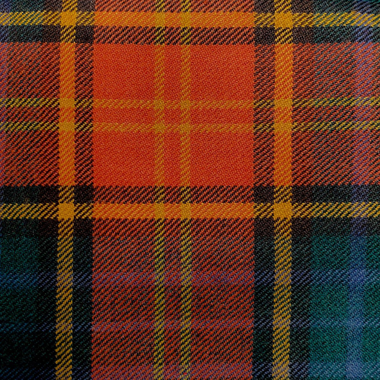 Irish Tartan Fabric Material Medium Weight County Roscommon New Wool 1 Metre