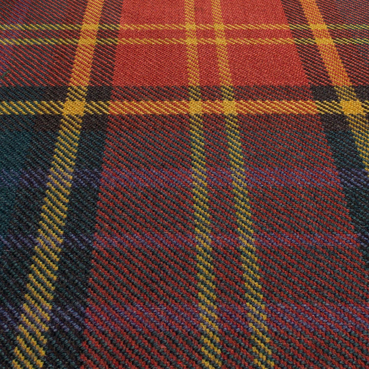 Irish Tartan Fabric Material Medium Weight County Roscommon New Wool 1 Metre