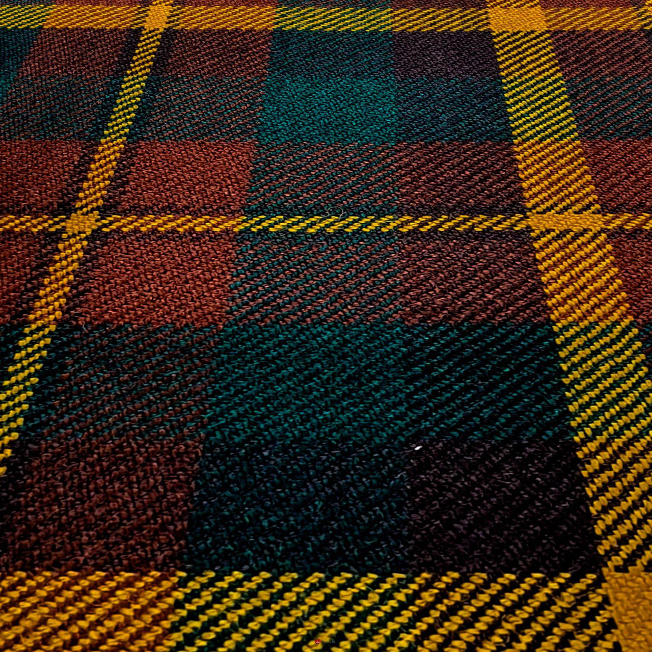 Irish Tartan Fabric Material Medium Weight County Monaghan New Wool 1 Metre