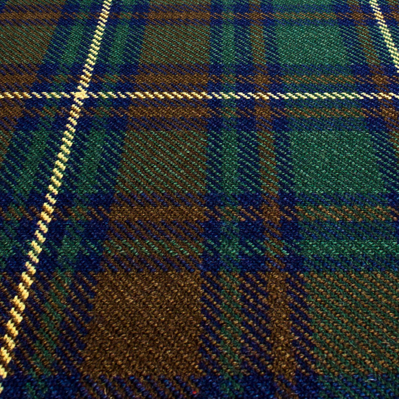 Irish Tartan Fabric Material Medium Weight County Kerry New Wool 1 Metre