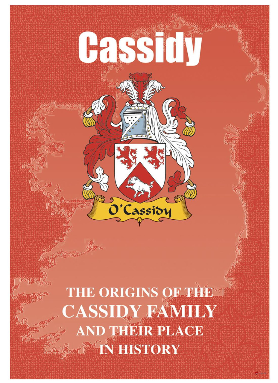 Cassidy Irish Ancestry Clan History Booklet Covering the Historical Exploits of this Famous Name