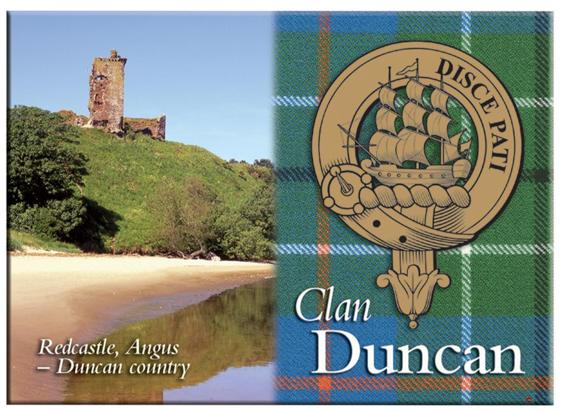 Duncan Scottish Clan Metallic Picture Fridge Magnet, Made in Scotland