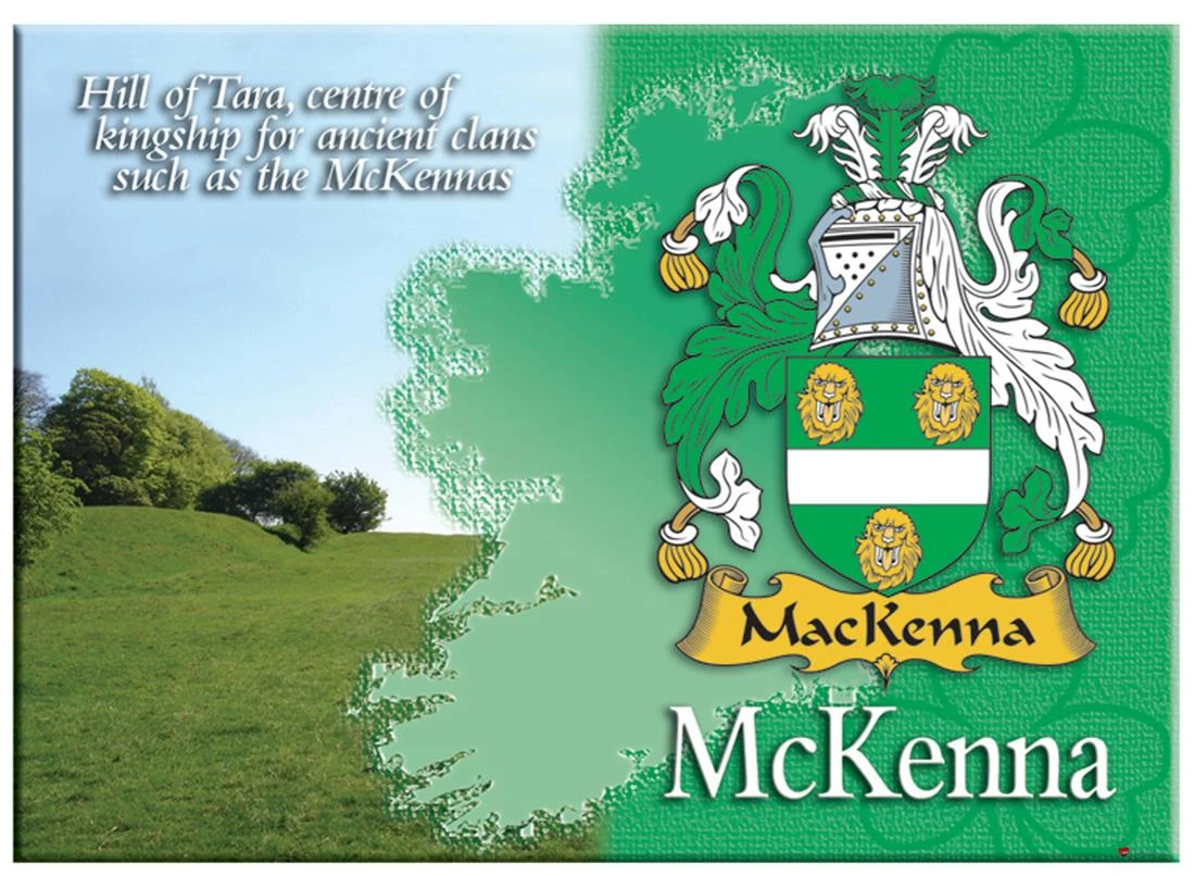 McKenna Irish Clan Metallic Picture Fridge Magnet, Gift From Ireland