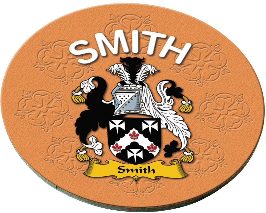 Smith English Ancestry Family Name Round Cork Coasters Set of 4