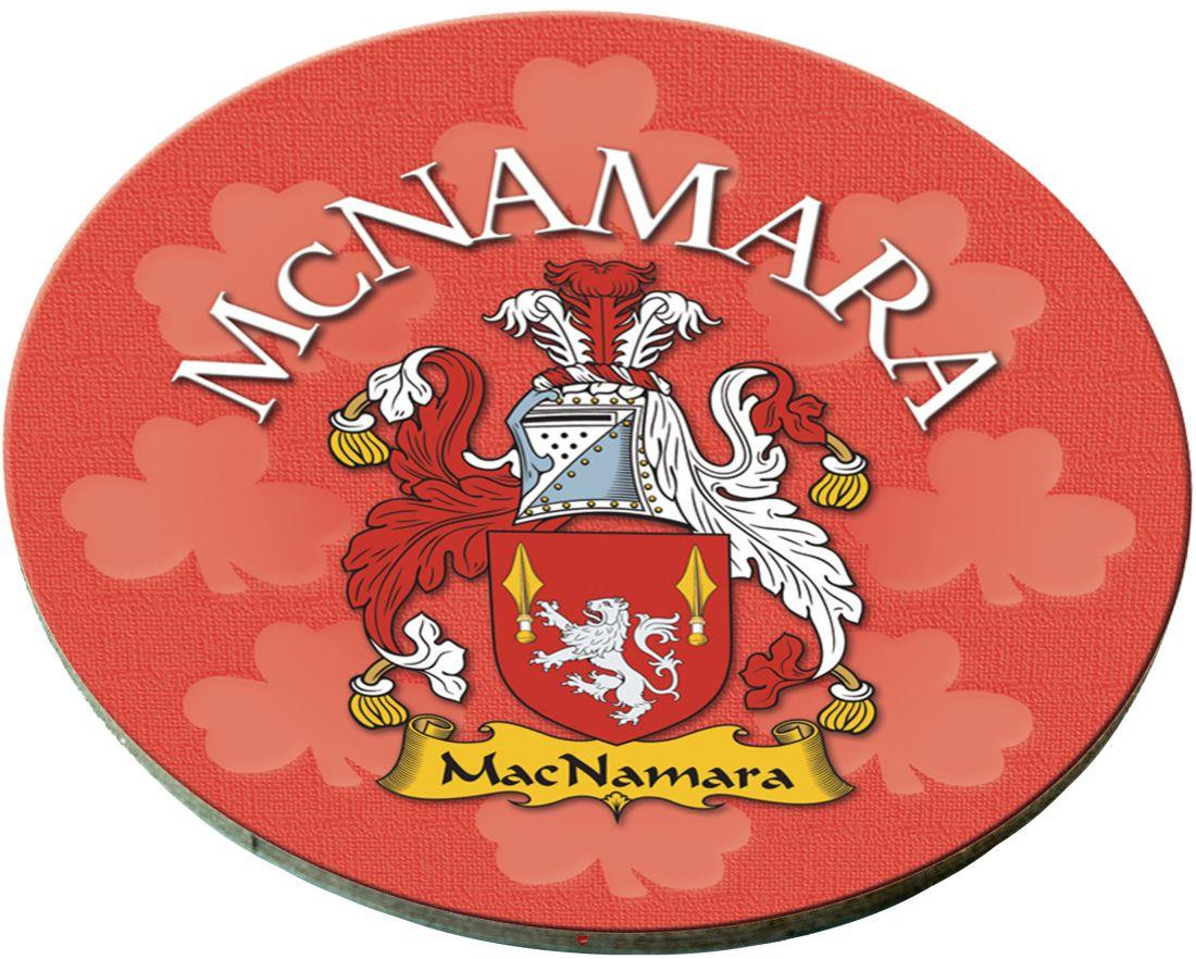 McNamara Irish Clan Name Round Cork Coasters Set of 4 Irish Gift