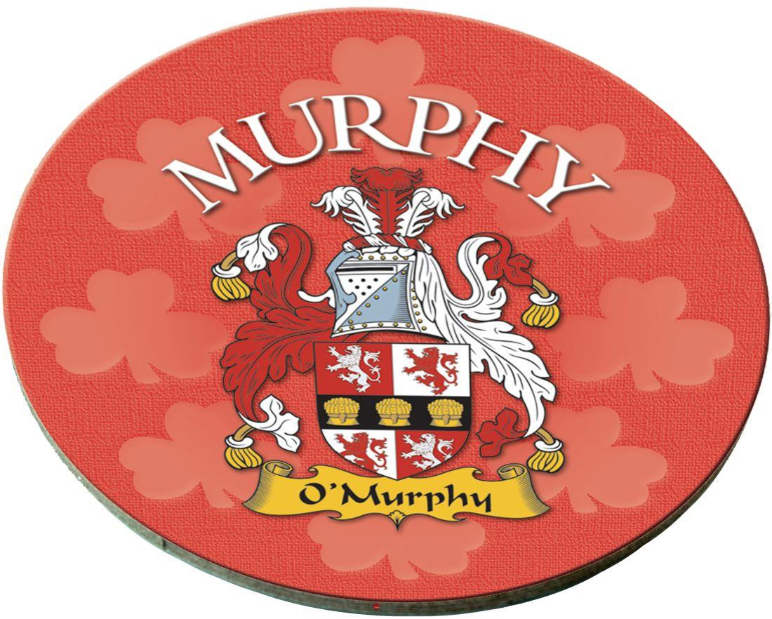 Murphy Irish Clan Name Round Cork Coasters Set of 4 Irish Gift