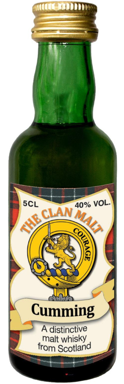 Cumming Clan Whisky Collectable Miniature Bottle, Made in Scotland