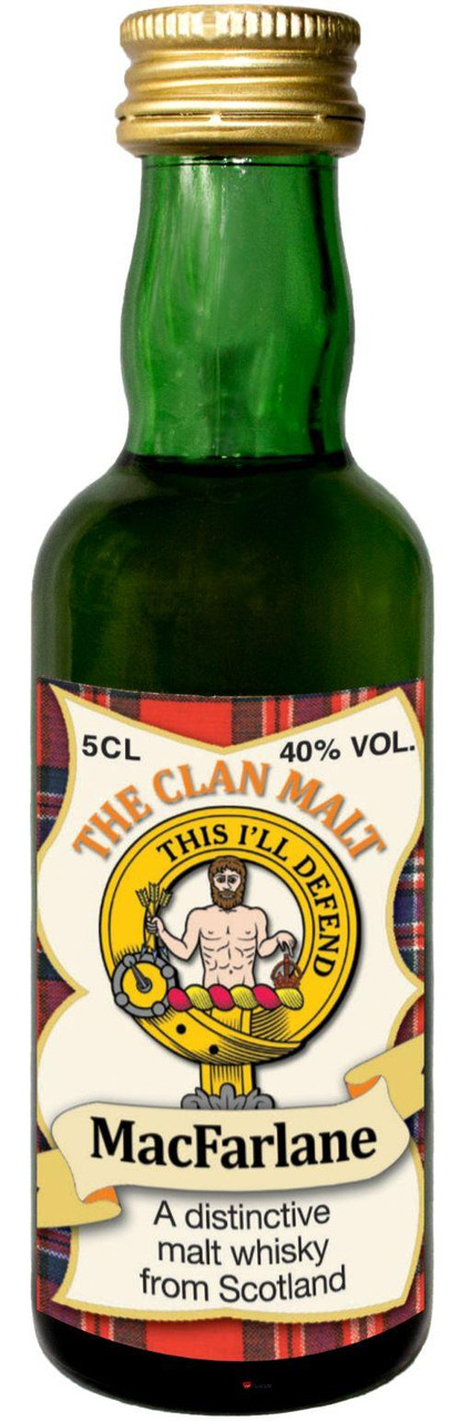MacFarlane Clan Whisky Collectable Miniature Bottle, Made in Scotland