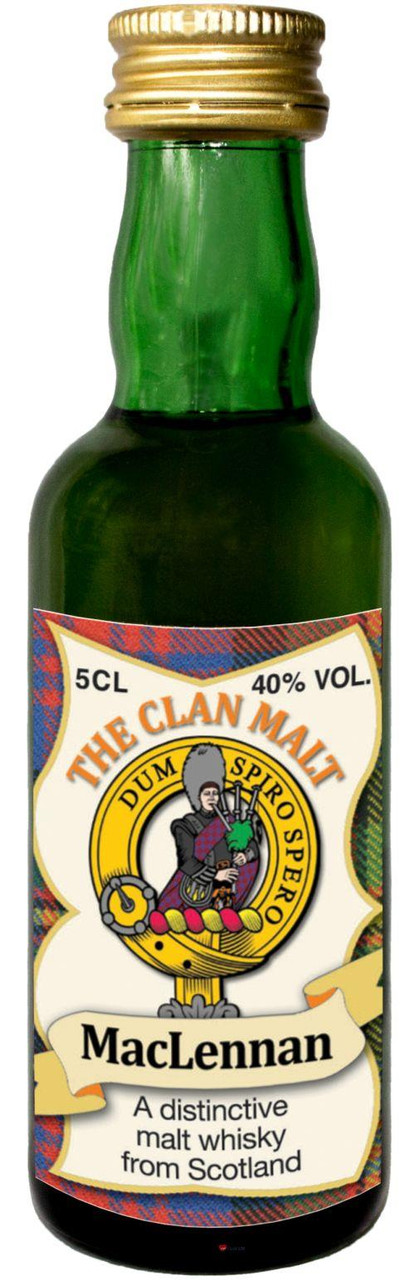 MacLennan Clan Whisky Collectable Miniature Bottle, Made in Scotland