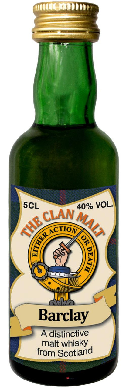 Barclay Clan Whisky Collectable Miniature Bottle, Made in Scotland