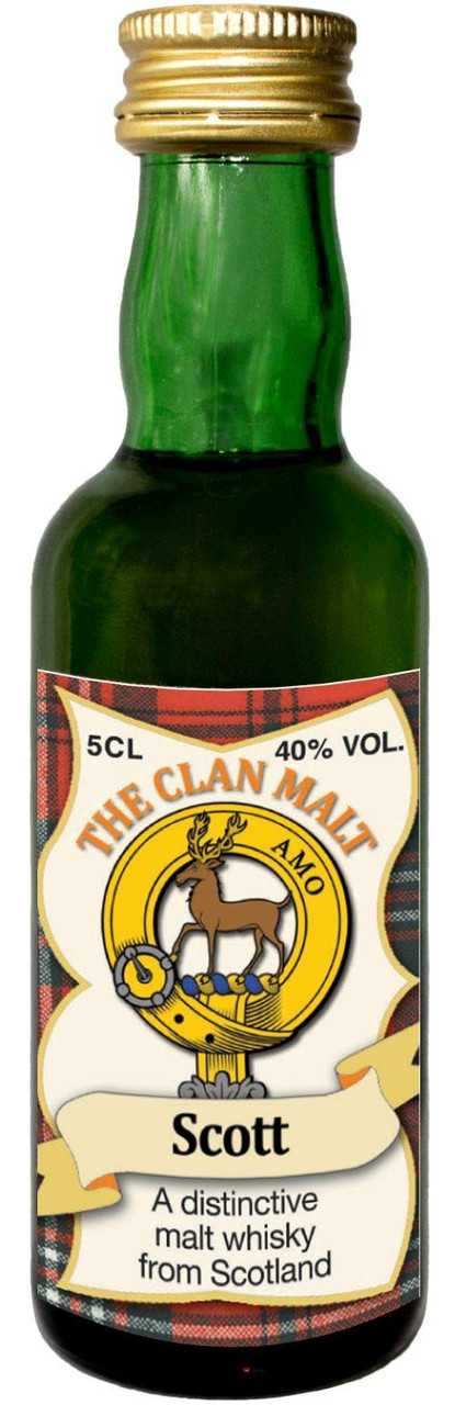 Scott Clan Whisky Collectable Miniature Bottle, Made in Scotland