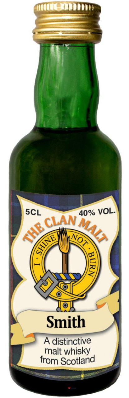Smith Clan Whisky Collectable Miniature Bottle, Made in Scotland