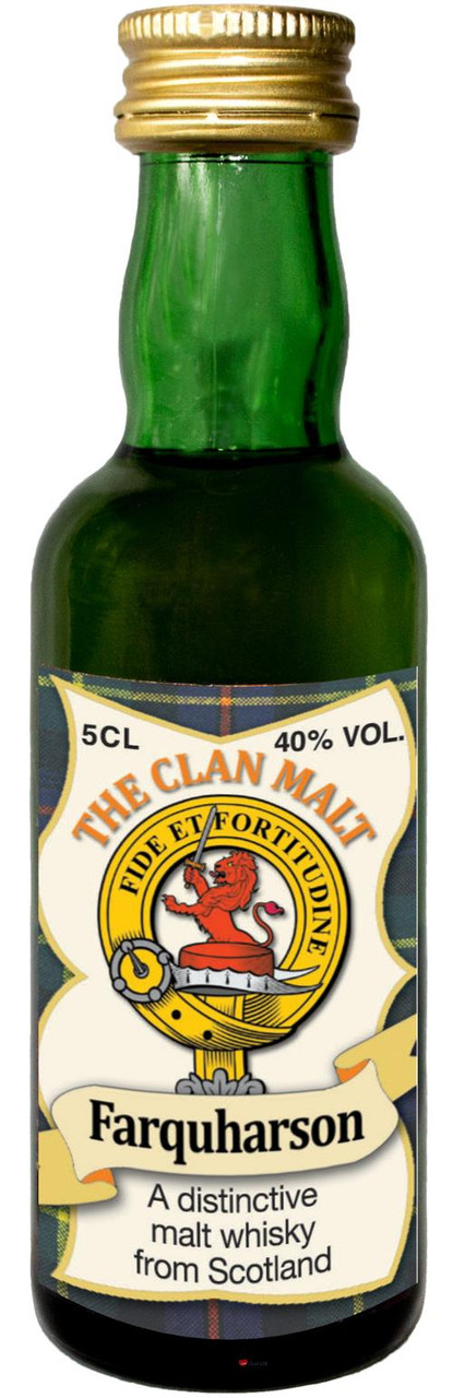 Farquharson Clan Whisky Collectable Miniature Bottle, Made in Scotland