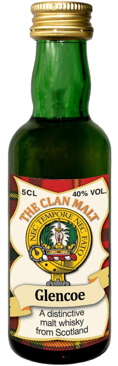MacDonald of Glencoe Clan Whisky Collectable Miniature Bottle, Made in Scotland