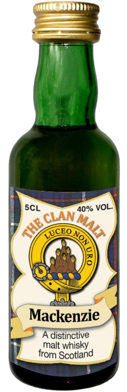 Mackenzie Clan Whisky Collectable Miniature Bottle, Made in Scotland
