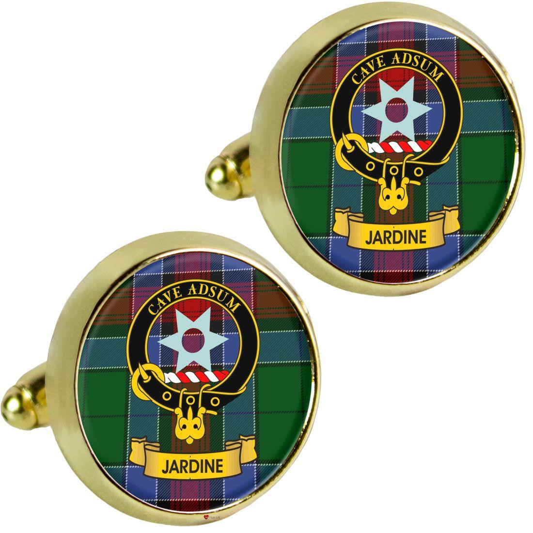 Scottish Clan Mens Cufflinks Jardine Clan Crest Product Of Scotland Gold Colour