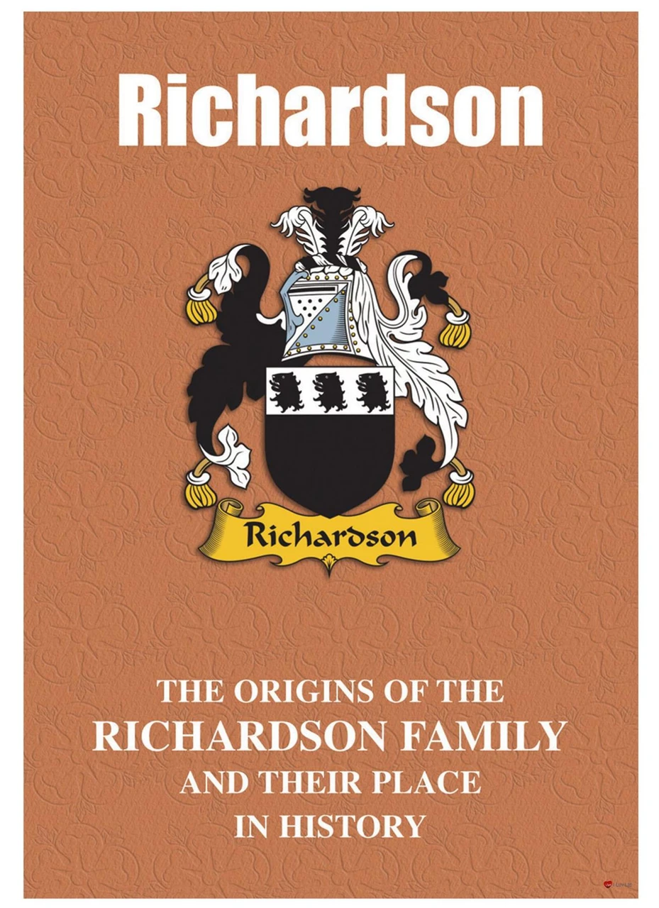 Richardson English Ancestry Family History Booklet with Amazing Facts of this Famous Name