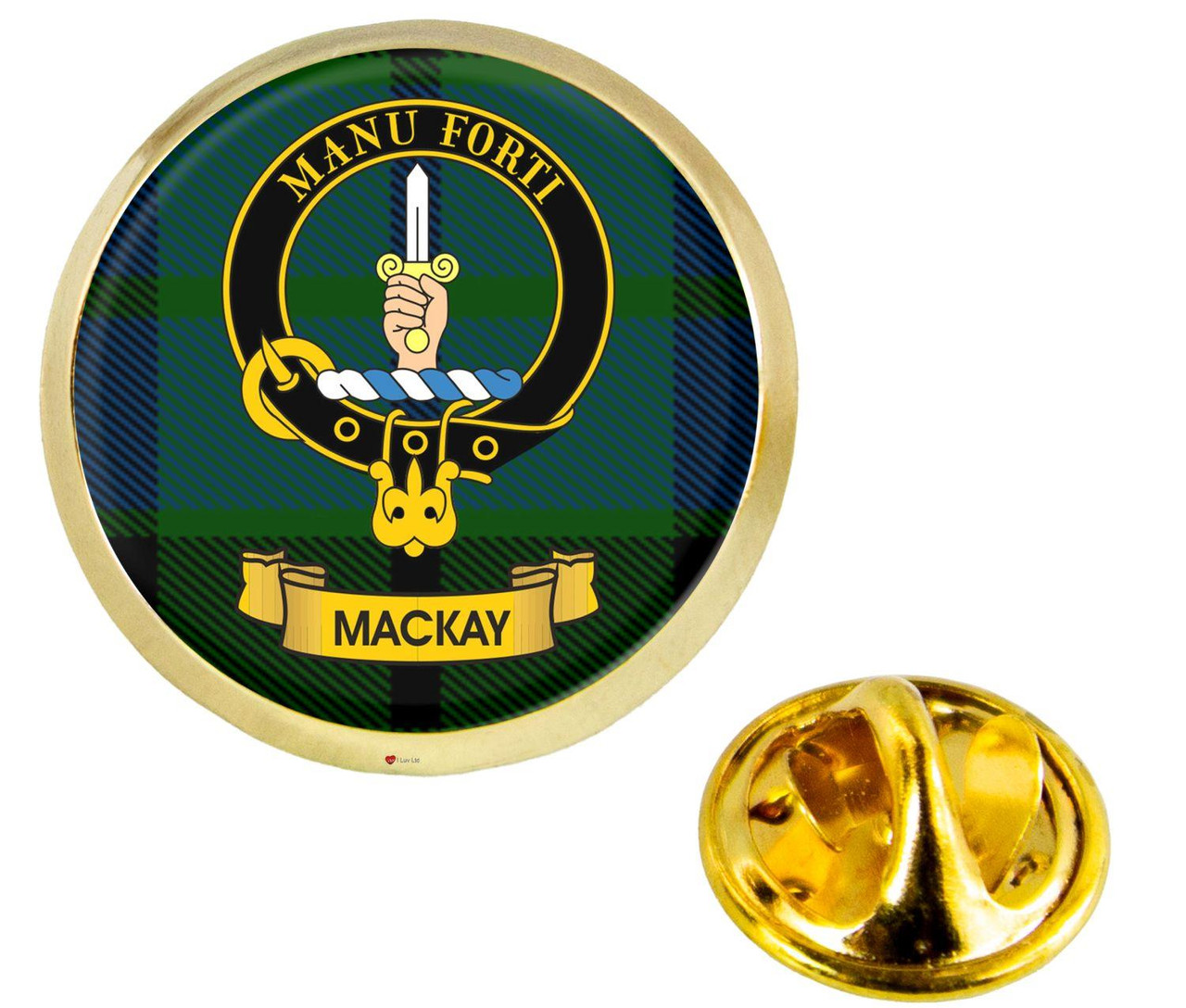 Scottish Clan Lapel Badge Pin Mackay Clan Crest Product Of Scotland Gold Colour