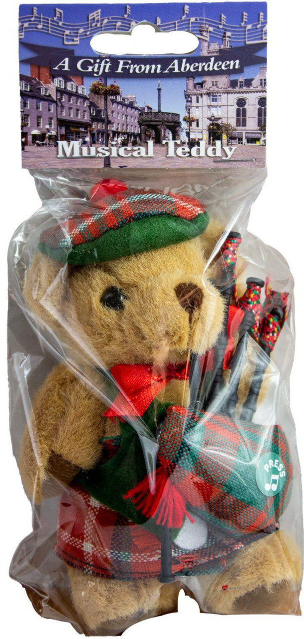 Aberdeen Musical Teddy Bear, Scottish Gift, Made in Scotland