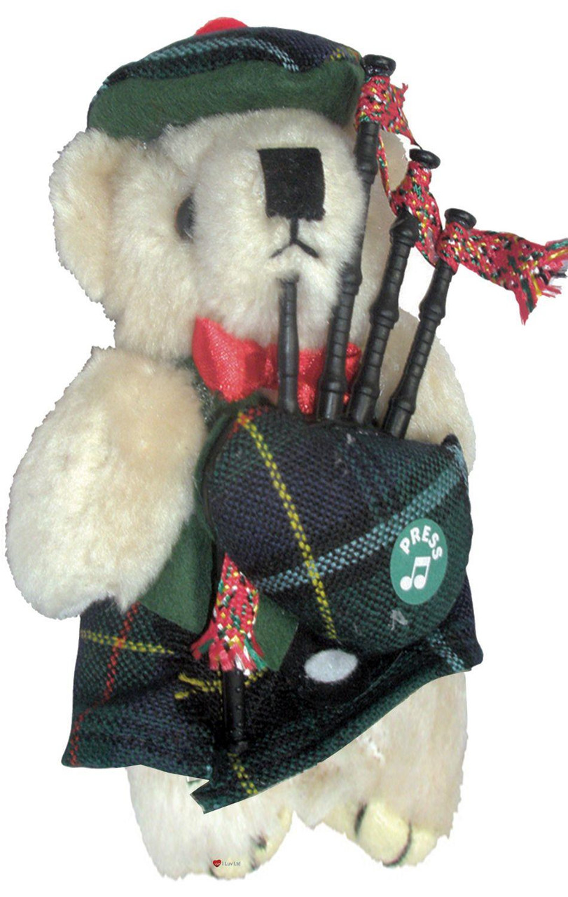 MacInnes Clan Musical Teddy Bear, Scottish Gift, Made in Scotland