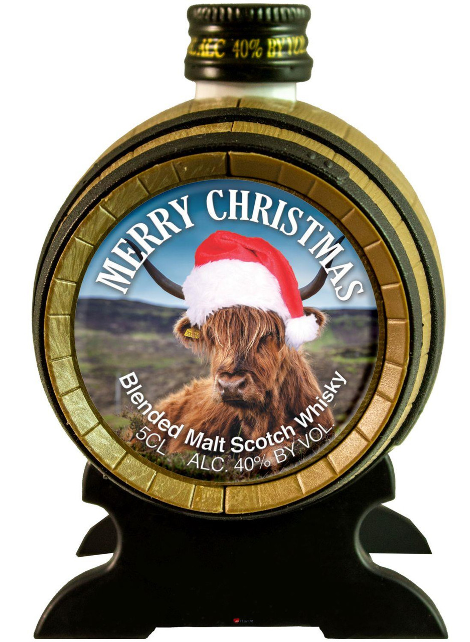 Miniature Malt Whisky Barrel Merry Christmas Hileen Coo Ideal Christmas Gift