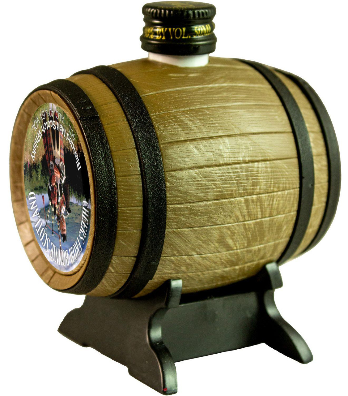 Miniature Malt Whisky Barrel Piper Cheers Scottish Gift
