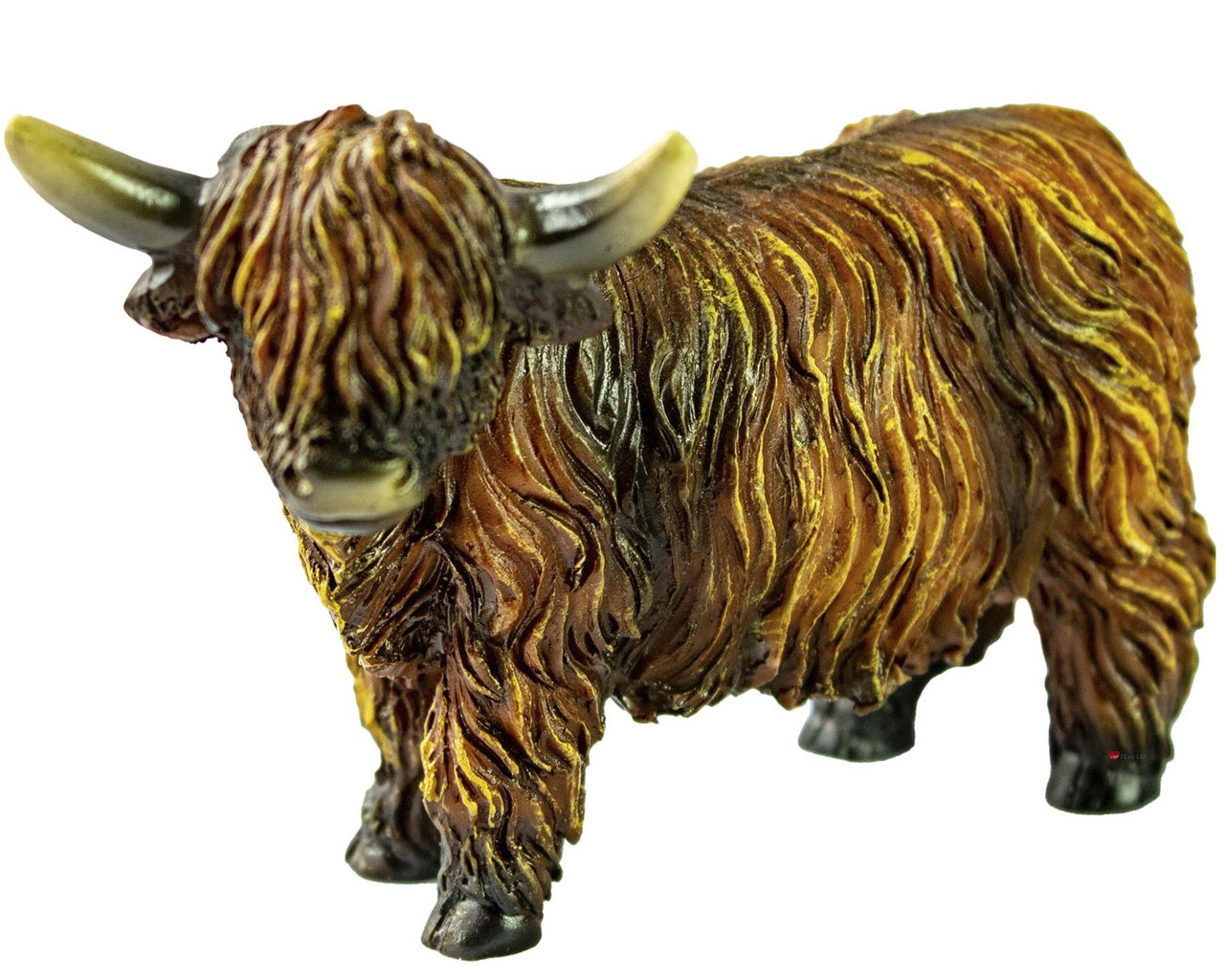 Scottish Highland Coo Resin Ornament Figurine