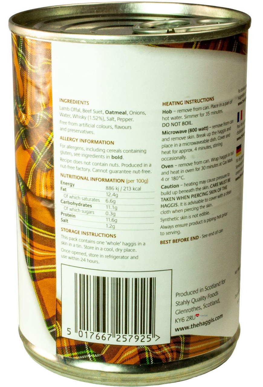 Traditional Scotch Haggis Scotch Whisky Flavour